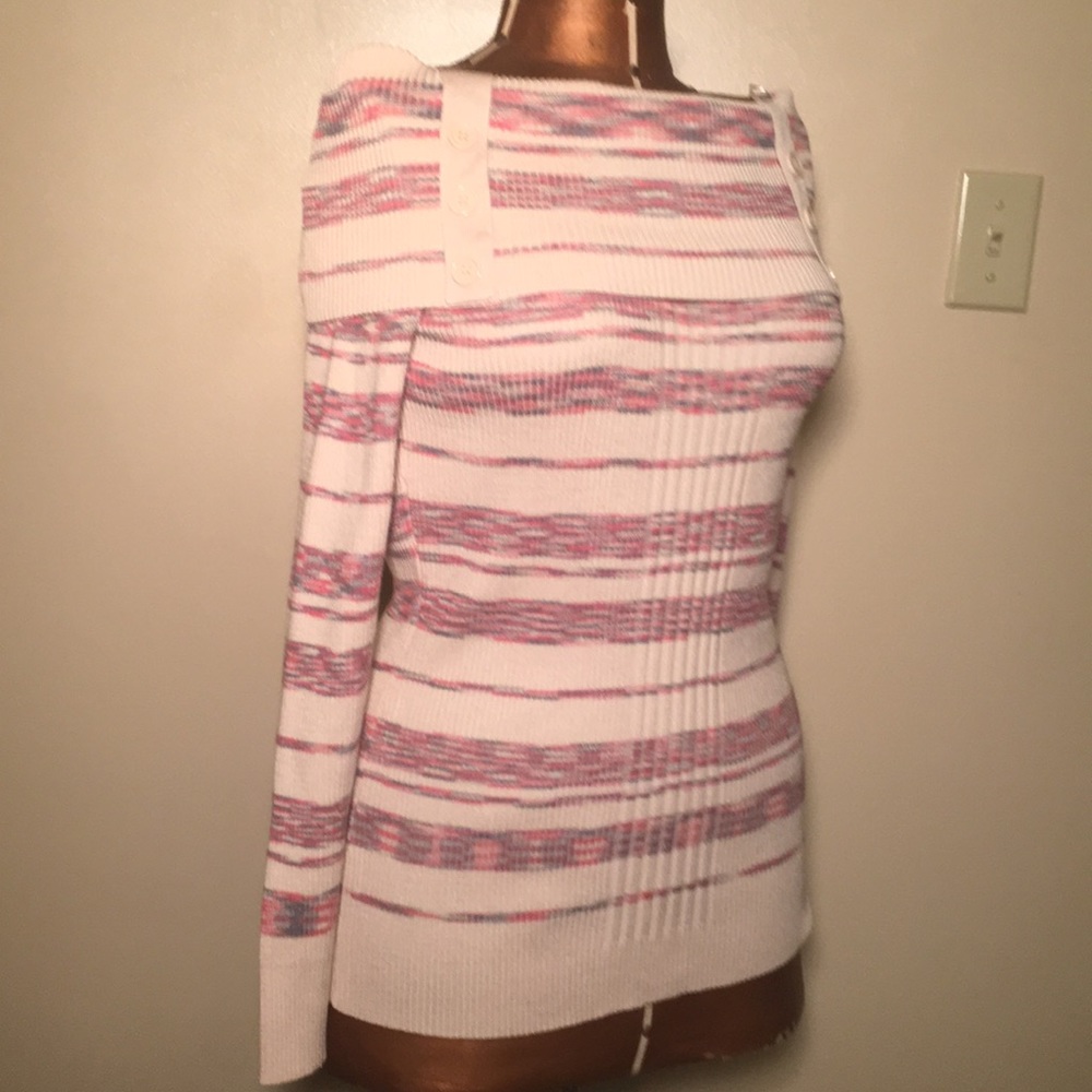 Ribbed Knit Striped Sweater